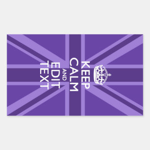 Sticker Rectangulaire L'élégance pourpre gardent le calme votre texte