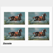 Sticker Rectangulaire L'élevage du Cheval Piebald "Cehero" (Feuille)