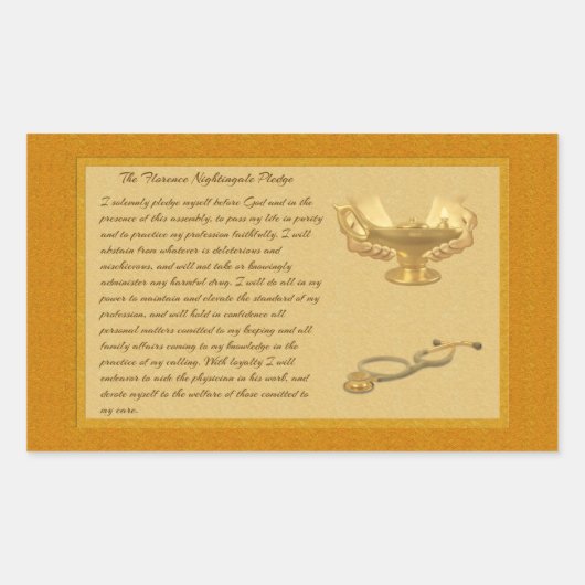 Sticker Rectangulaire L'engagement de Florence Nightingale (Devant)