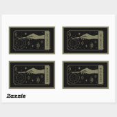 Sticker Rectangulaire l'enseignant art texte personnalisé (Feuille)