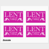 Sticker Rectangulaire Lent - Relevez-vous un défi (Feuille)