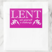 Sticker Rectangulaire Lent - Relevez-vous un défi (Sac)