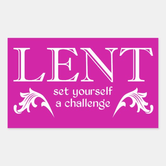 Sticker Rectangulaire Lent - Relevez-vous un défi (Devant)
