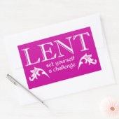 Sticker Rectangulaire Lent - Relevez-vous un défi (Enveloppe)