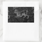 Sticker Rectangulaire Leo Constellation Hevelius 1690 Décor (Sac)