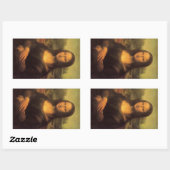 Sticker Rectangulaire Leonardo Da Vinci' Mona Lisa (Feuille)