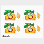 Sticker Rectangulaire leprechaun emoji (Feuille)
