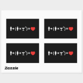 Sticker Rectangulaire L'équation d'amour pour les femmes (Feuille)