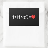 Sticker Rectangulaire L'équation d'amour pour les femmes (Sac)