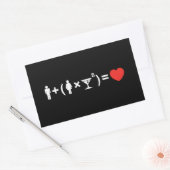 Sticker Rectangulaire L'équation d'amour pour les femmes (Enveloppe)
