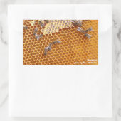 Sticker Rectangulaire Les abeilles dans une ruche (Sac)