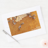 Sticker Rectangulaire Les abeilles dans une ruche (Enveloppe)
