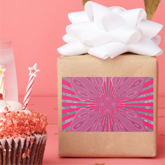 Sticker Rectangulaire Les ailes de la fleur électrique : Un Edgy Vivily (Fête)