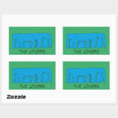 STICKER RECTANGULAIRE LES AMANTS - (Feuille)