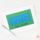 STICKER RECTANGULAIRE LES AMANTS - (Enveloppe)