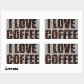 Sticker Rectangulaire Les amateurs de café (Feuille)