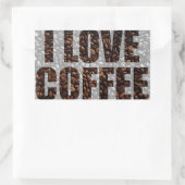 Sticker Rectangulaire Les amateurs de café (Sac)