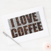 Sticker Rectangulaire Les amateurs de café (Enveloppe)