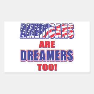 Sticker Rectangulaire Les Américains rêvent