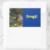 Sticker Rectangulaire Les amis de la grenouille (Sac)
