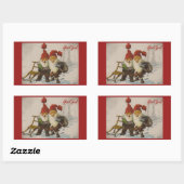Sticker Rectangulaire Les amis de Noël Gnome (Feuille)