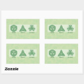 Sticker Rectangulaire Les amis religieux irlandais prient et bénédiction (Feuille)