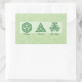 Sticker Rectangulaire Les amis religieux irlandais prient et bénédiction (Sac)