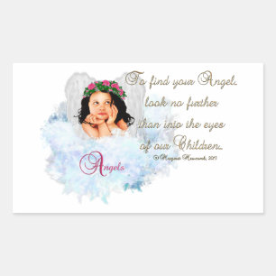Sticker Rectangulaire Les anges...Ne regarde pas plus loin