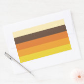 Sticker Rectangulaire les années 70 Motif de couleurs triées rétro (Enveloppe)