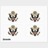 STICKER RECTANGULAIRE LES ARMES DES ÉTATS-UNIS (Feuille)