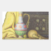 Sticker Rectangulaire Les artefacts égyptiens : Les secrets des pharaons (Devant)
