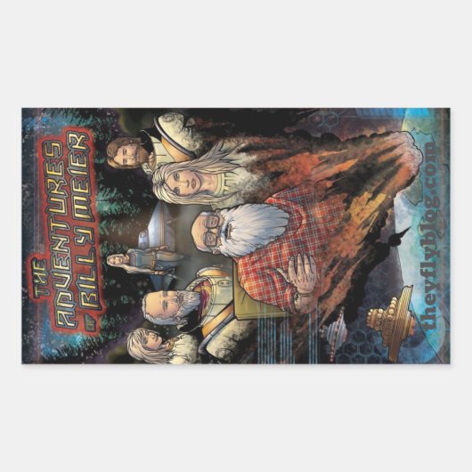 Sticker Rectangulaire Les Aventures de Billy Meier (Devant)
