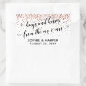 Sticker Rectangulaire Les baisers de M. & Mme Copper Confetti (Sac)