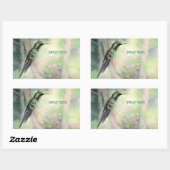 Sticker Rectangulaire Les Beaux-Arts du Pastel des Colibris (Feuille)