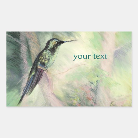 Sticker Rectangulaire Les Beaux-Arts du Pastel des Colibris (Devant)