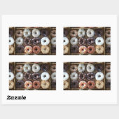 Sticker Rectangulaire Les beignets de la douzaine de photos (Feuille)