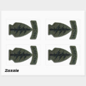 Sticker Rectangulaire Les Berets verts des forces spéciales (Feuille)