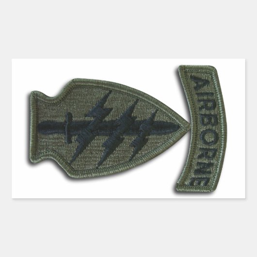 Sticker Rectangulaire Les Berets verts des forces spéciales (Devant)
