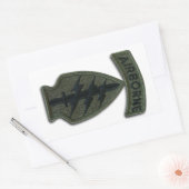 Sticker Rectangulaire Les Berets verts des forces spéciales (Enveloppe)