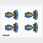 Sticker Rectangulaire Les Berets verts des forces spéciales (Feuille)