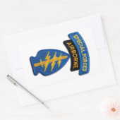 Sticker Rectangulaire Les Berets verts des forces spéciales (Enveloppe)