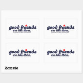 Sticker Rectangulaire Les bons amis sont comme les étoiles (Feuille)
