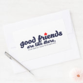 Sticker Rectangulaire Les bons amis sont comme les étoiles (Enveloppe)
