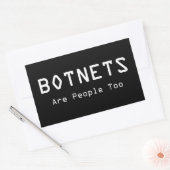 Sticker Rectangulaire Les botnets sont aussi des gens (Enveloppe)
