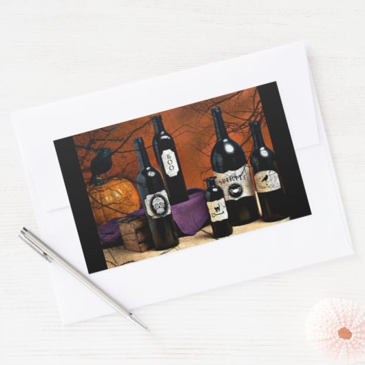 Sticker Rectangulaire Les Bouteilles des sorcières (Enveloppe)