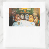 Sticker Rectangulaire Les chats qui aiment les cigares et le brandy, Lou (Sac)