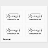 Sticker Rectangulaire les choses deviennent réelles (Feuille)
