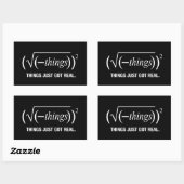 Sticker Rectangulaire les choses deviennent réelles (Feuille)