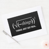 Sticker Rectangulaire les choses deviennent réelles (Enveloppe)