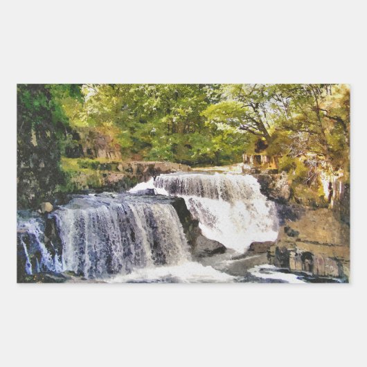 STICKER RECTANGULAIRE LES CHUTES D'EAU (Devant)